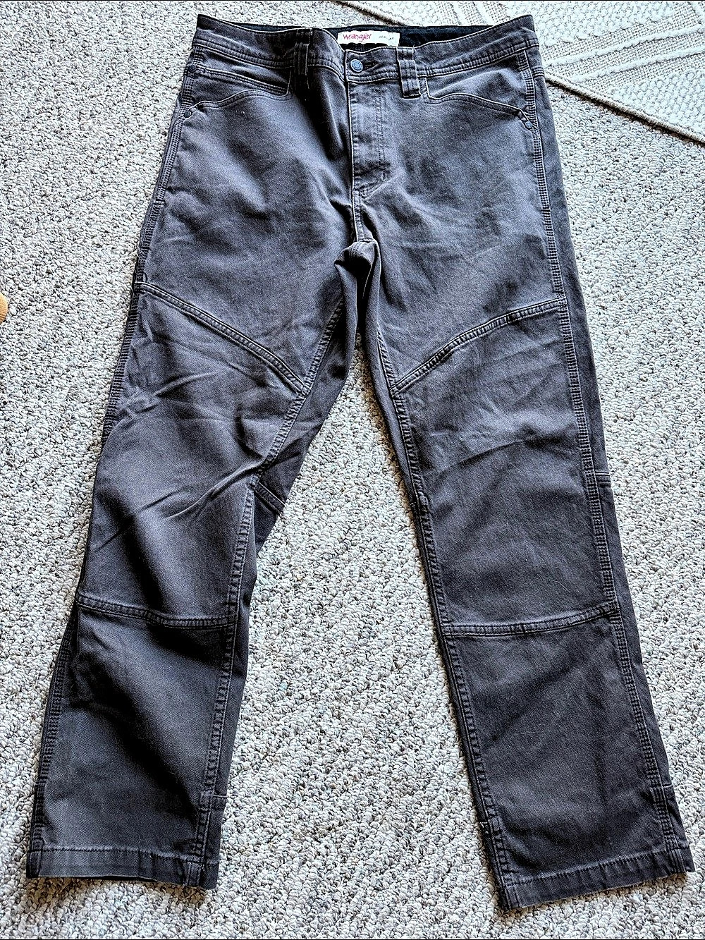 Wrangler Regular Fit Cargo Pants Gray Waist 34 x 30